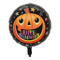 Happy Halloween Lächelnder Kürbis Ballon 45 cm - Party Liebe