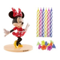 Minnie Mouse Figur Kuchenset mit Kerzen - Dekora