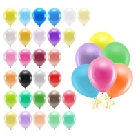 Biologisch abbaubare Metallic-Latexballons 26 cm - PartyDeco - 10 Stück