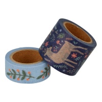 Weihnachts-Rentier Washi Tape - 2 Stück.