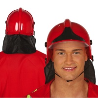 Feuerwehrhelm rot und schwarz - 1 Stk.