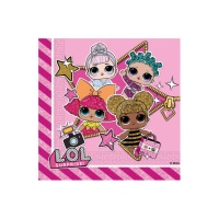 LOL Surprise Glamour Servietten 16,5 x 16,5 cm - 20 Stk.