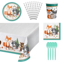 Woodland Animals Party Pack - 8 Personen