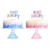 Bunte Happy Birthday Kerze 10 x 7,5 cm - PME - 1 Stück