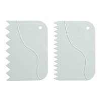 Gezahnter Dekorationsspachtel 12 x 8,5 cm - Decora - 2 Stück