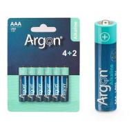 AAA Alkaline-Batterien - Argon - 6 Stück.