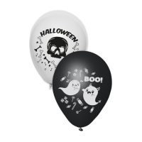 Halloween-Latex-Ballons von Geistern und Totenköpfen 23 cm - 6 Stück