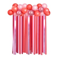 Valentine's Day Ballon & Vorhang Dekoration Set - 21 Teile