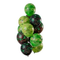 Camouflage Latex-Ballons - 12 Stk.