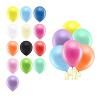 23 cm pastellfarbene Latexballons Regenbogen - PartyDeco - 100 Stück