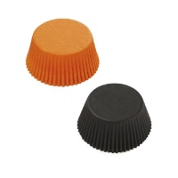 Orange-schwarze Cupcake-Kapseln - Decora - 75 Stück