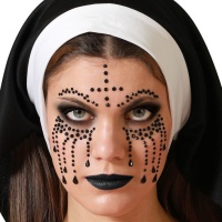 Weeping Nun Face Sticker Schmuck