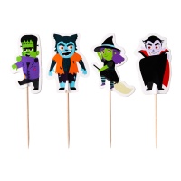 Spooky characters Cupcake Picks - 24 Stück.