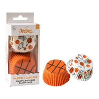 Basketball Cupcake-Kapseln - Decora - 36 Stück