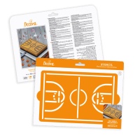 Schablone in Form eines Basketballplatzes 20 x 30 cm - Dekorieren