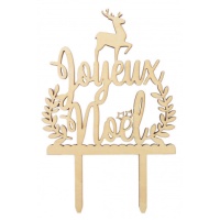 Joyeux Noel Tortenaufleger aus Holz - Scrapcooking