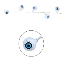 Blutunterlaufene Augengirlande mit 10 LEDs, 1,30 m lang.