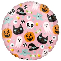 Runder Halloween Emoticons Ballon 43 cm - Anagramm