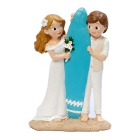 19 cm Figur für Surfer Braut und Bräutigam Kuchen