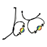 Regenbogen Kreis Faden Armband - 1 Stück