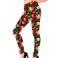 Karierte Weihnachtsleggings