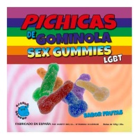 LGTB farbige penisförmige Gummibärchen mit Zucker - 125 gr