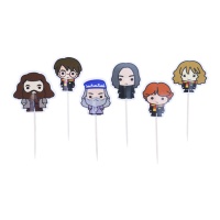 Harry Potter Figuren Cupcake Picks - 6 Stück.