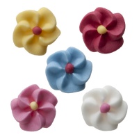 Bunte Blumen-Zuckerfiguren 1,5 cm - Dekora - 500 Stück