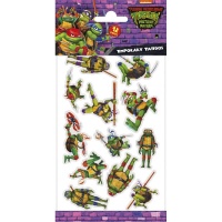 Ninja Turtles Temporäre Tattoos - 12 Stück.