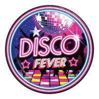 Disco Fever Teller 23 cm - 6 Stk.