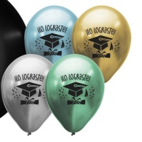 Abschlussballons aus Latex mit Botschaft You made it 35 cm - Clown Ballons - 25 Stück